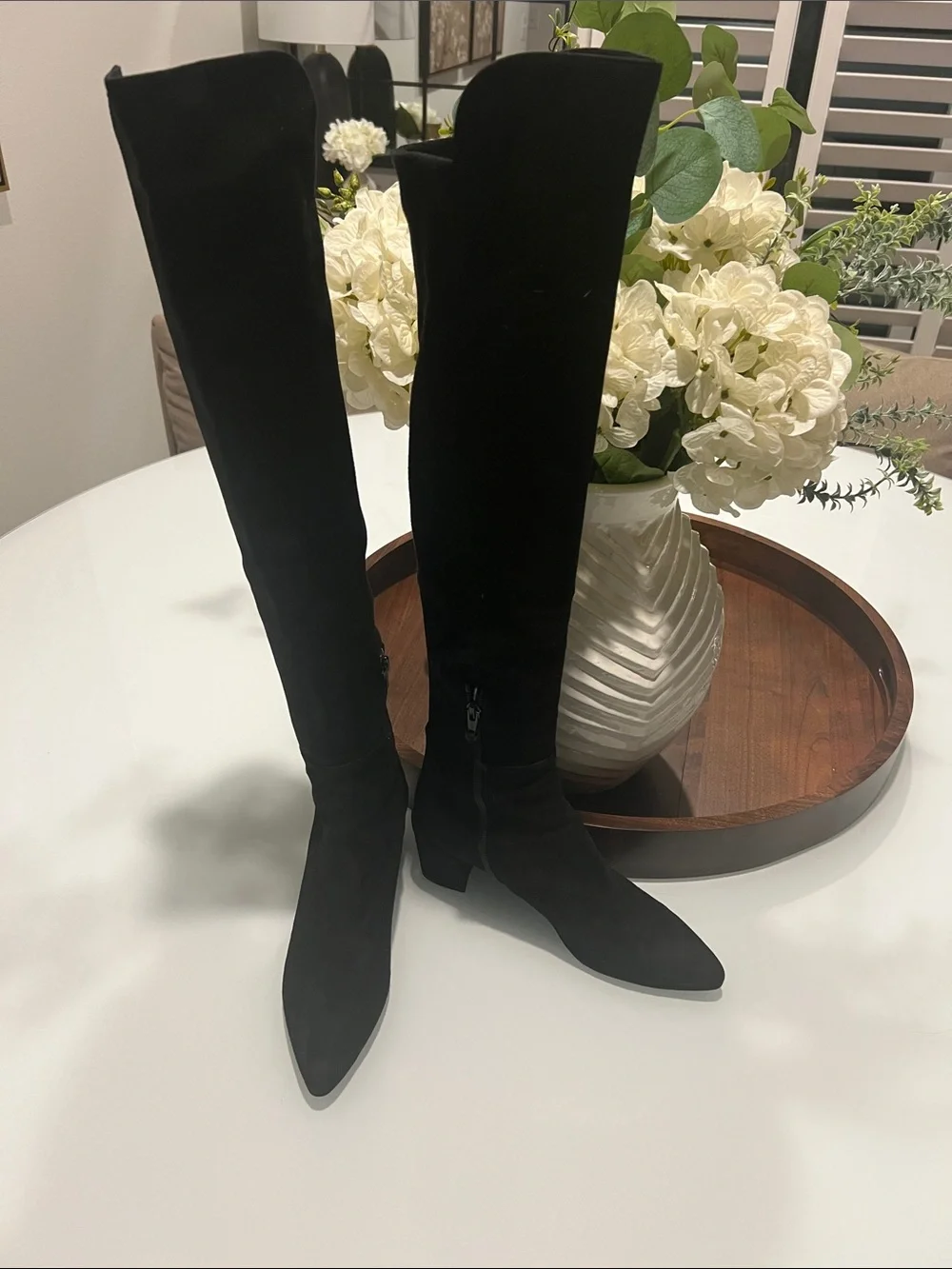 Women’s Black Over the Knee Suede Boots